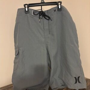 Hurley Men’s Charcoal Board Shorts Size 32